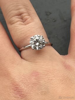 14k Zlatý prsten s 2,07ct diamantem - 3