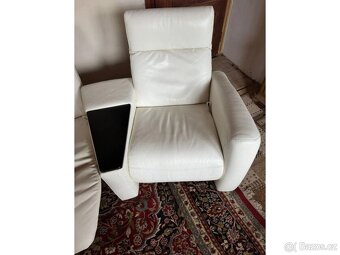 Kožená relaxační sedací souprava 2+1+1, 3193 - 3