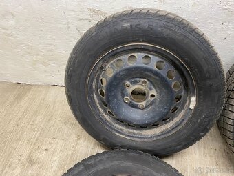 4x PLECHOVÝ DISK 6Jx15H2 ET47 5x112 S PNEU BARUM 195/65R15 - 3