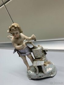 Míšeňské sošky dvou Andílků 19.století ,porcelán - 3