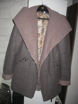 elegantní vlněný kabát šedolila XL/42 pošta zdarma - 3