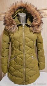 Dámská zelená prošívaná bunda vel. M. - 3