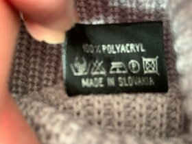 dámské oblečení - šedý, krátký svetr vel. 38 - 3