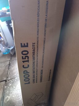 Rohový psací stůl Jahnke LOOP C150 E – nový, zabalený - 3