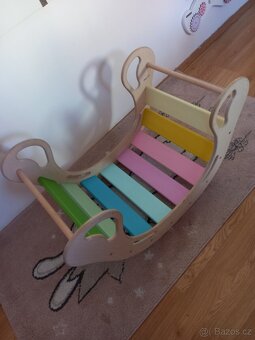 Hinta dřevěná houpačka duha - 3