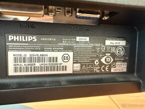 Prodám monitor PHILIPS 223V5LSB Nepoužívaný, jako nový - 3