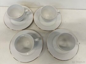 NOVÁ sada Excelsa 4ks espresso šálků+podšálků bílá - 3
