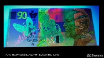 PAMĚTNÍ LIST BANKOVKY 90 LET S MAXEM ŠVABINSKÝM, STC - 3