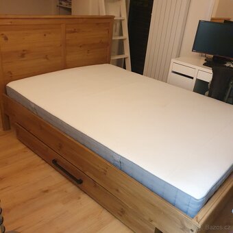 Postel Ikea 140x200 s roštem a matraci - 3