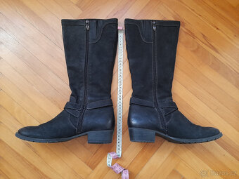 Dámské kožené kozačky, vel. 41 - 3