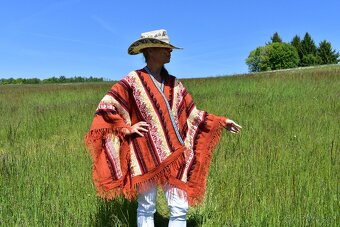 Pončo - Chile s vlnou alpaka - 3