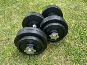 Jednoruční činky 2x27,5 Kg průměr 30 mm i 25mm,Český výrobek - 3