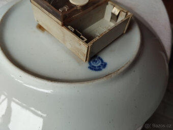 Nástěnné hodiny Prim,modrý motiv,porcelánové hodiny - 3