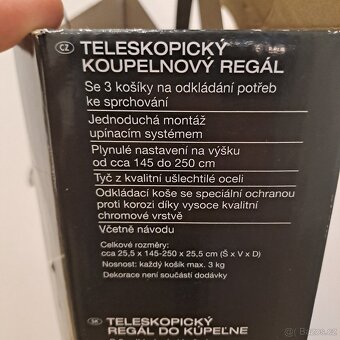Teleskopický koupelnový držák - nový - 3