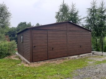 Plechová garáž 6x6m - 3