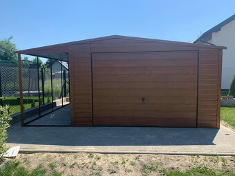 Garáž 4x6 + přístřešek 2m - 3