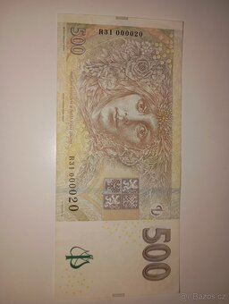 BANKOVKA 500 KČ 2009, VELMI NÍZKÉ SÉRIOVÉ ČÍSLO - 3