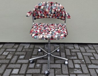 Retro chromované otočné kancelářské křeslo - 3