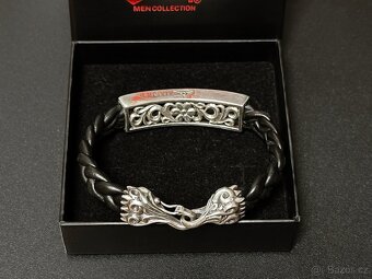 Náramek - Orus Bijoux Men Collection - Stříbro/Kůže - 3