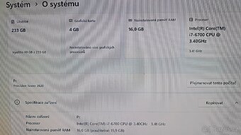 Herní PC Intel i7-6700, GTX 1050Ti, 16GB, SSD+HDD - 3