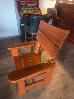 Dubová masivní židle ( křeslo ) - 3