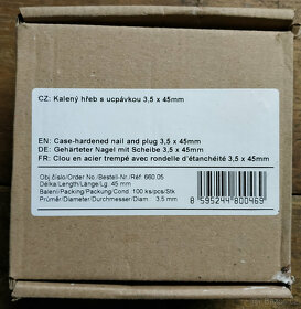Kalený hřeb s ucpávkou 3,5 a 45mm - 3