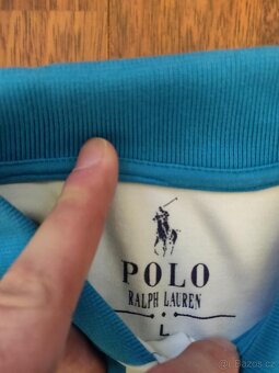 Polo tričko Ralph Lauren – modré, velikost L - 3