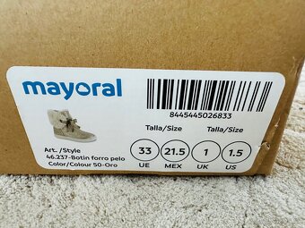 MAYORAL zlaté dívčí sněhule vel. 33 - 3