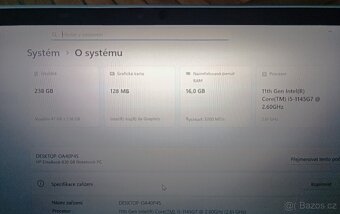 Pěkný notebook HP EliteBook 830 G8, 16 GB RAM / 256 GB NVMe - 3