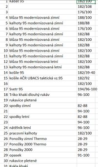 Vojenský kabát 95 vel.182/100 - AČR - 3