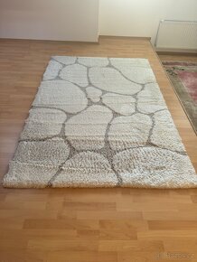 Koberec s vysokým vlasem, 160/230 cm, béžová - 3