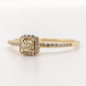 14K prsten s diamanty 0,45ct - certifikát AIG - 3
