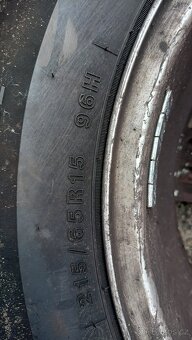 alu kola 6,5 x 15 + pneu téměř nové 215/65 R 15 - 3