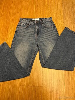 Bershka džíny mid-wais baggy vel. EUR 38 - 3