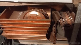 Méděné okapy, trubky, háky, rohy, čela - 3