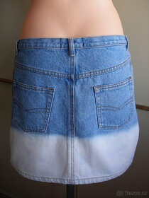 SEXY džínová mini sukně - pas 80 cm, vel. 14 - 3