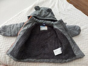 Šedá zimní bunda, velikost 80 - 3