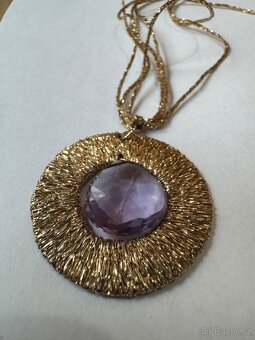 Zlatý náhrdelník s prstenem 14k - 3