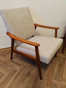 2 Křesla Brusel 60. Léta Po Renovaci - 3