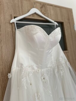 Č.008 Svatební šaty nové vel L-XL - 3