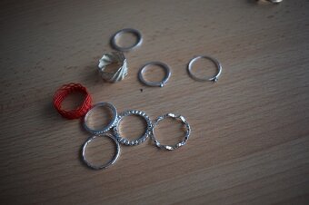 Stříbrný prsten, prstýnek set Sinsay - 3