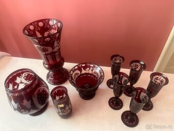 Rubínové sklo Egermann - 3