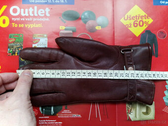 Rukavice kožené zimní s beránkem - 3