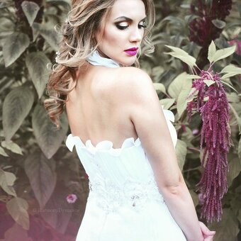 Elegantní svatební šaty bílé Alexia - 3