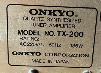 VINTAGE RECEIVER ONKYO TX-200 (1984) 2x50W - 3
