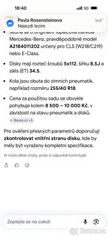 Alu kola 5x112r18 Mercedes E class - 3