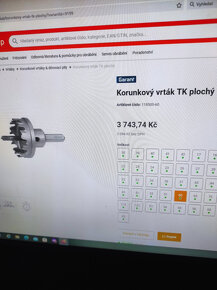 Korunkový vrták TK plochý vel.60 - 3