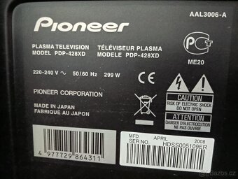 Pioneer KURO PDP‑428XD televize - 3