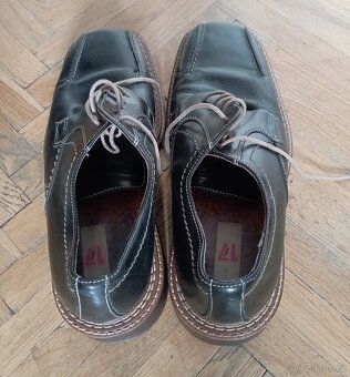 Pánské kožené hnědé polobotky / boty - 3