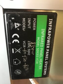 Prodám infrapanel 60 x 120 cm - 850W. - 3